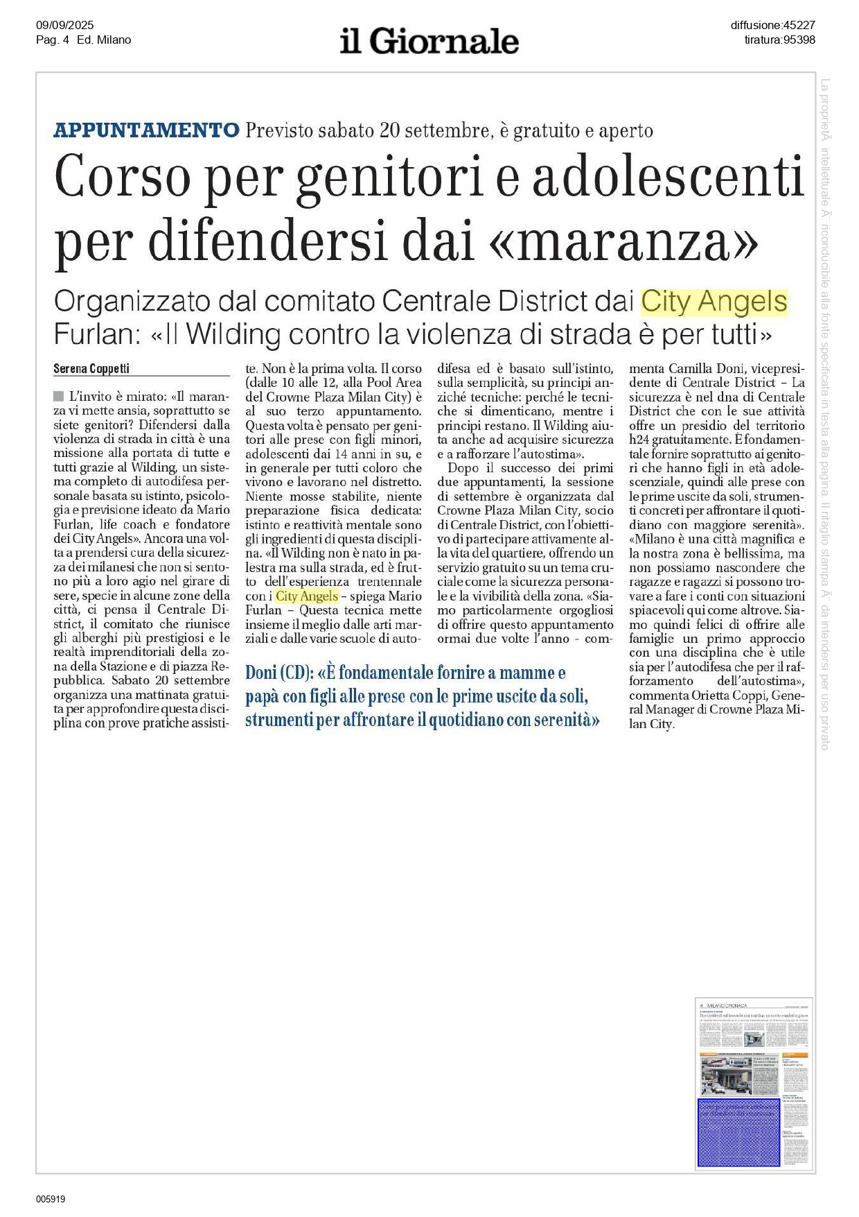 Corso di autodifesa maranza
