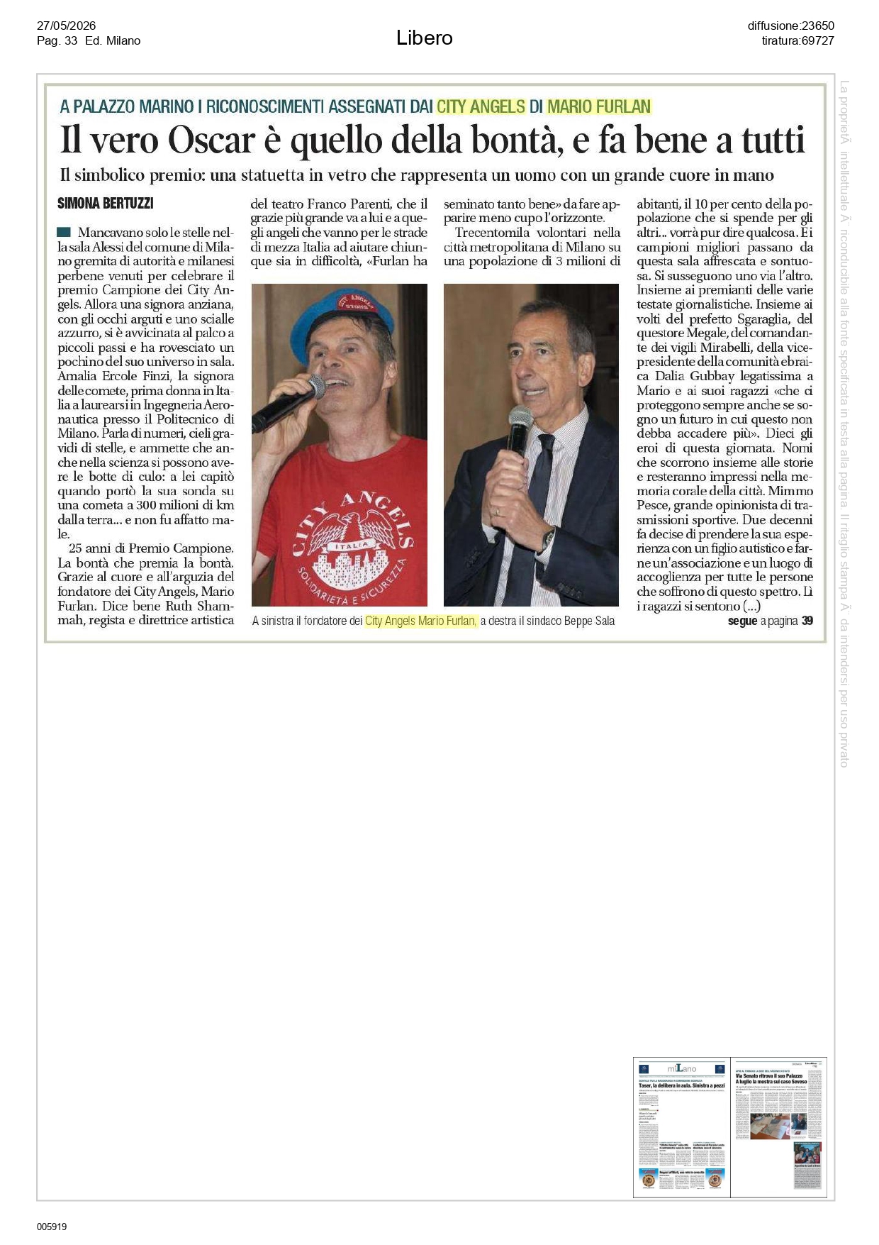 Mario Furlan Premio Campione
